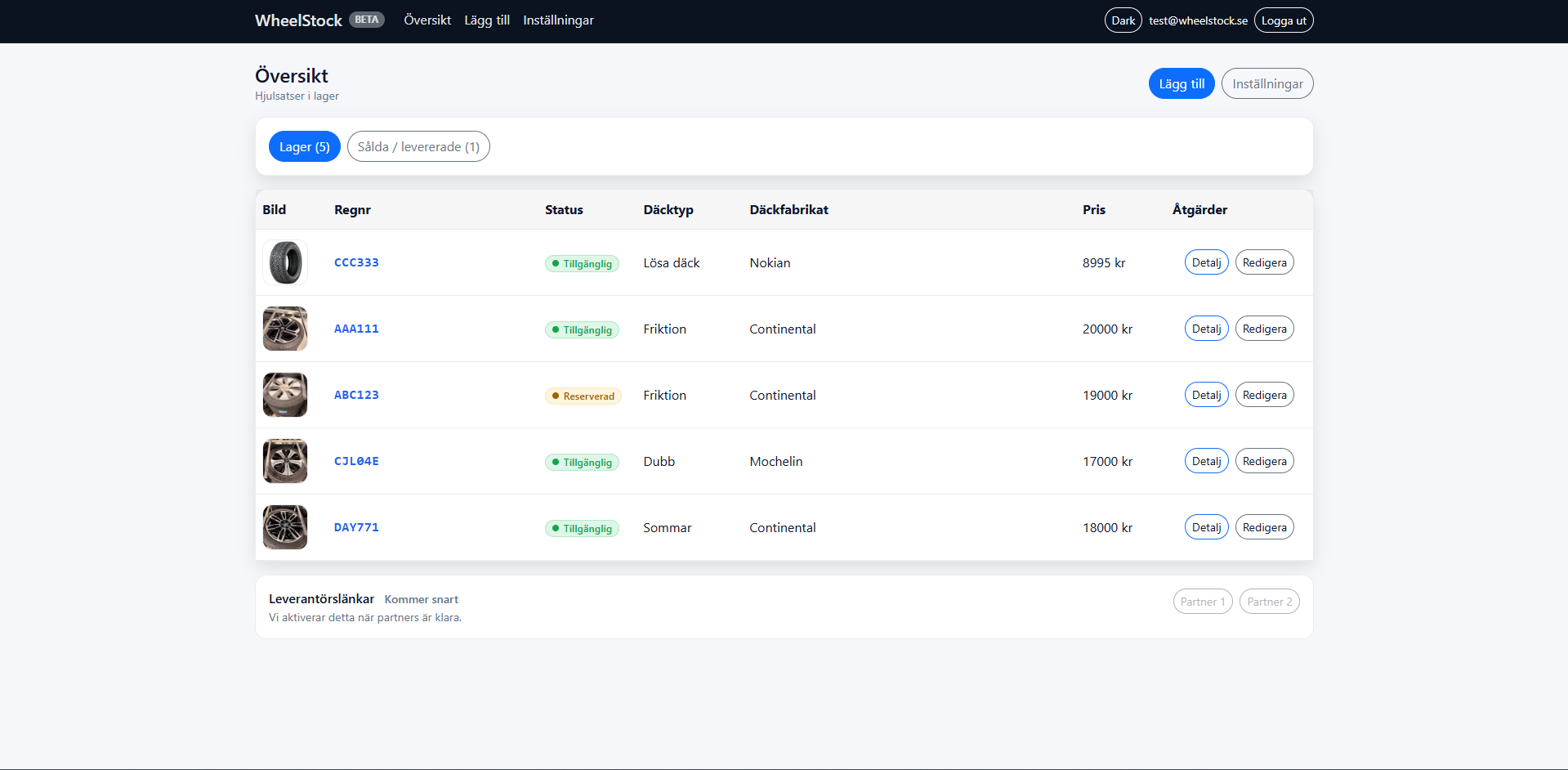 Lagerlista för däck – WheelStock hjälper bilhandeln att hålla koll på hjullager